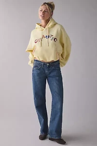 Out From Under Try Me Chaotic Applique Graphic Bubble Hoodie Sweatshirt