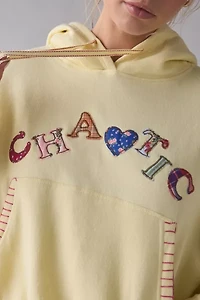 Out From Under Try Me Chaotic Applique Graphic Bubble Hoodie Sweatshirt