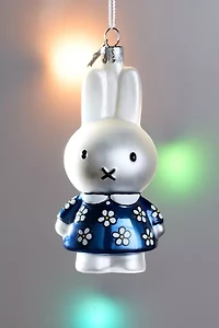 Vondels Miffy Blue Flower Glass Ornament