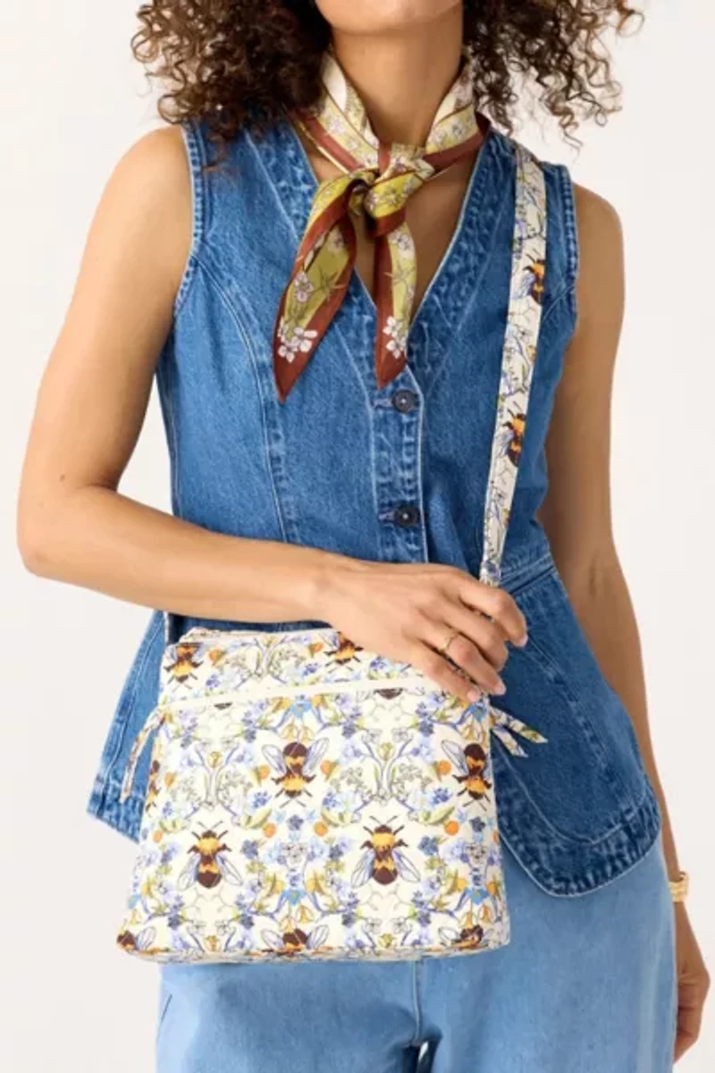 Vera Bradley Quilted Cotton Zip Hipster Bag