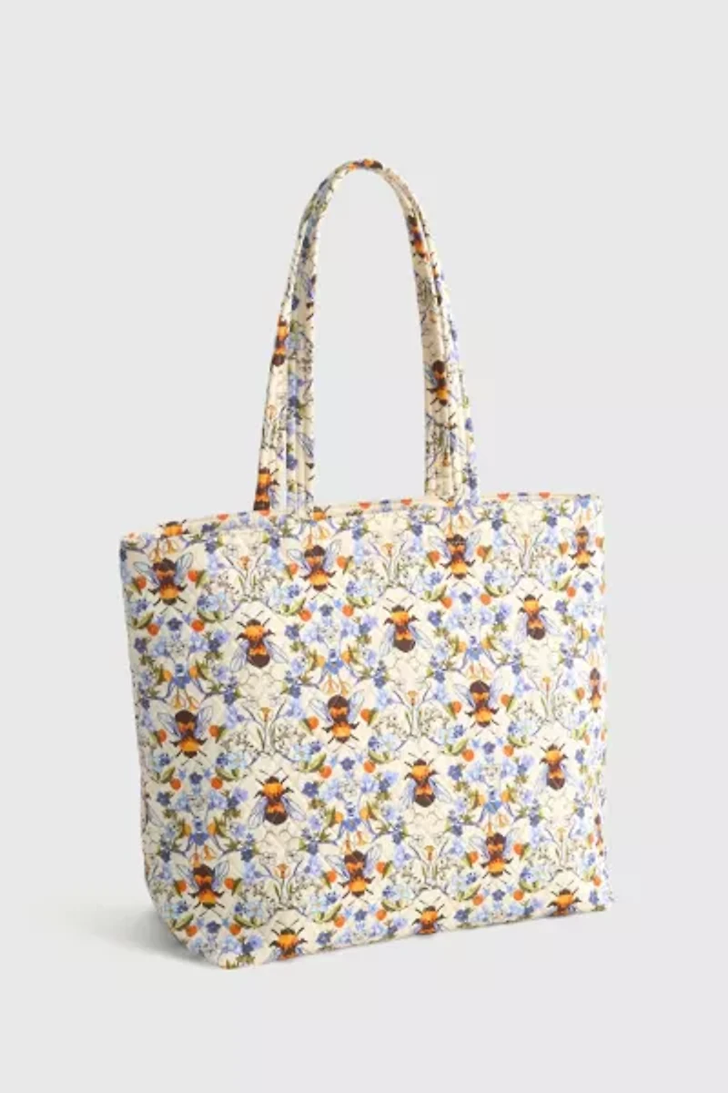 Vera Bradley Quilted Cotton Zip Tote Bag