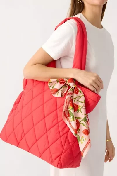Vera Bradley Quilted Nylon Zip Tote Bag