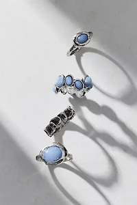 Stone Inset Boho Rings Set