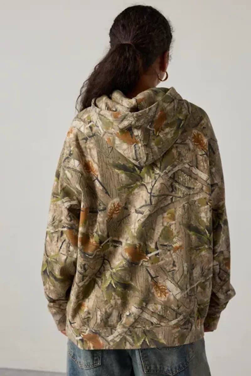 Ride ‘Em Graphic Camo Print Oversized Hoodie Sweatshirt