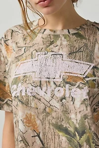 Chevrolet Graphic Camo Print Oversized Tee