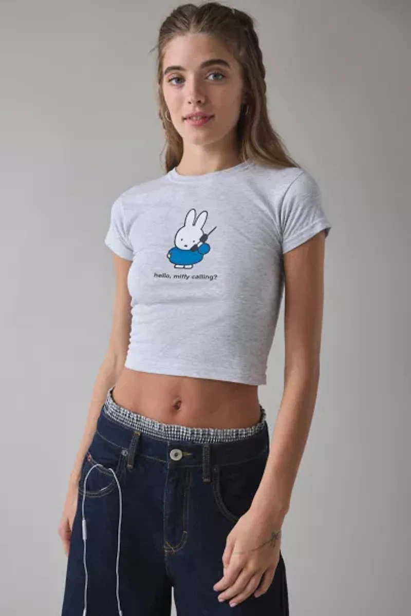 Daisy Street Miffy Calling Graphic Baby Tee