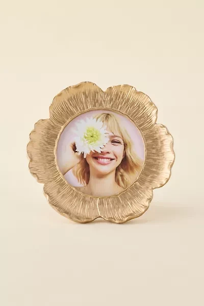 Flower Resin 4” Round Picture Frame
