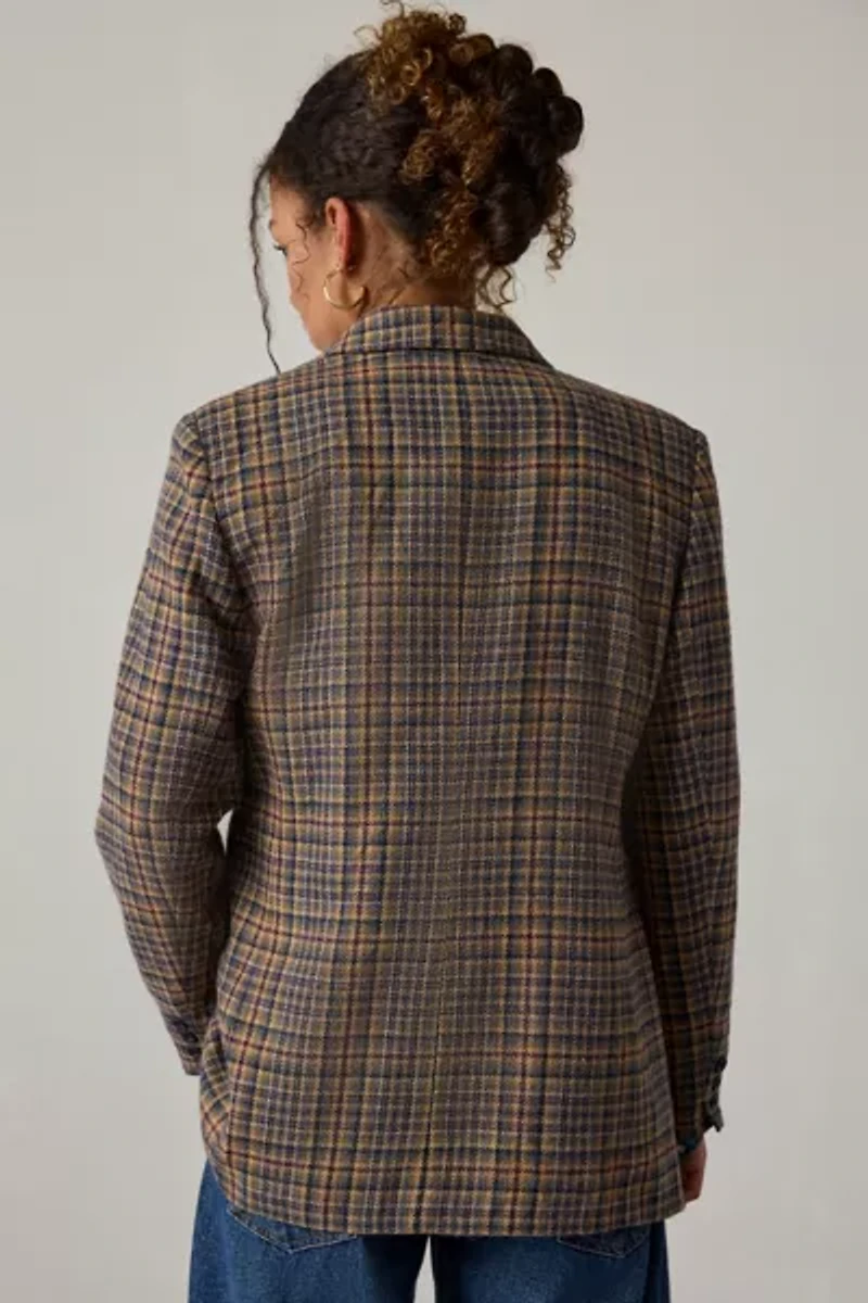Vintage By UO Wool Check Blazer