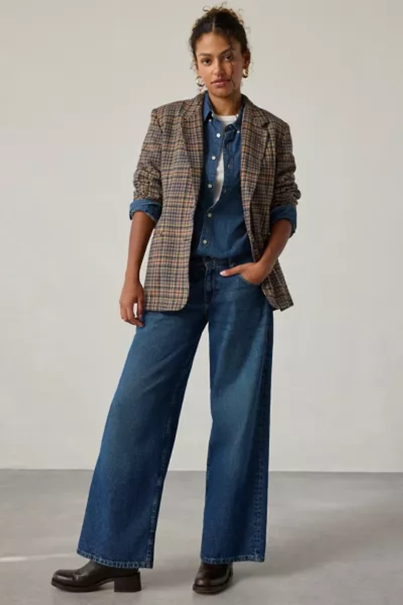 Vintage By UO Wool Check Blazer