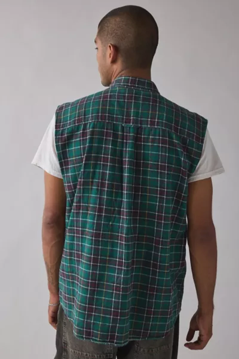 ReMADE By UO Sleeveless Flannel Shirt