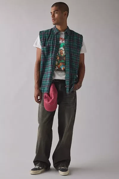 ReMADE By UO Sleeveless Flannel Shirt