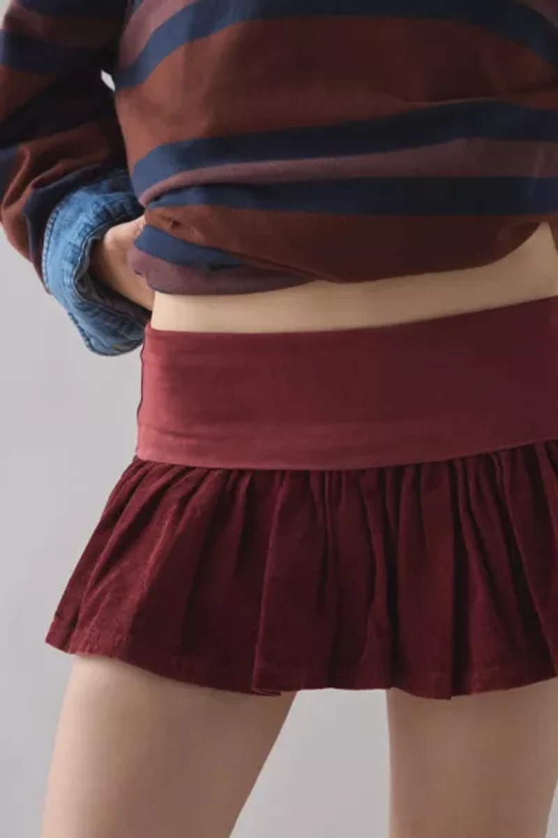 BDG Byrdie Corduroy Low-Rise Micro Mini Skirt