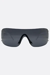 Giant Vintage Zipper Y2K Shield Sunglasses