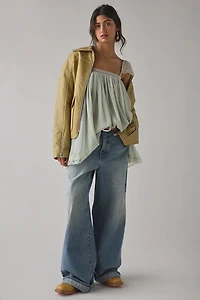 Kimchi Blue Sabrina Semi-Sheer Chiffon Babydoll Tunic Top