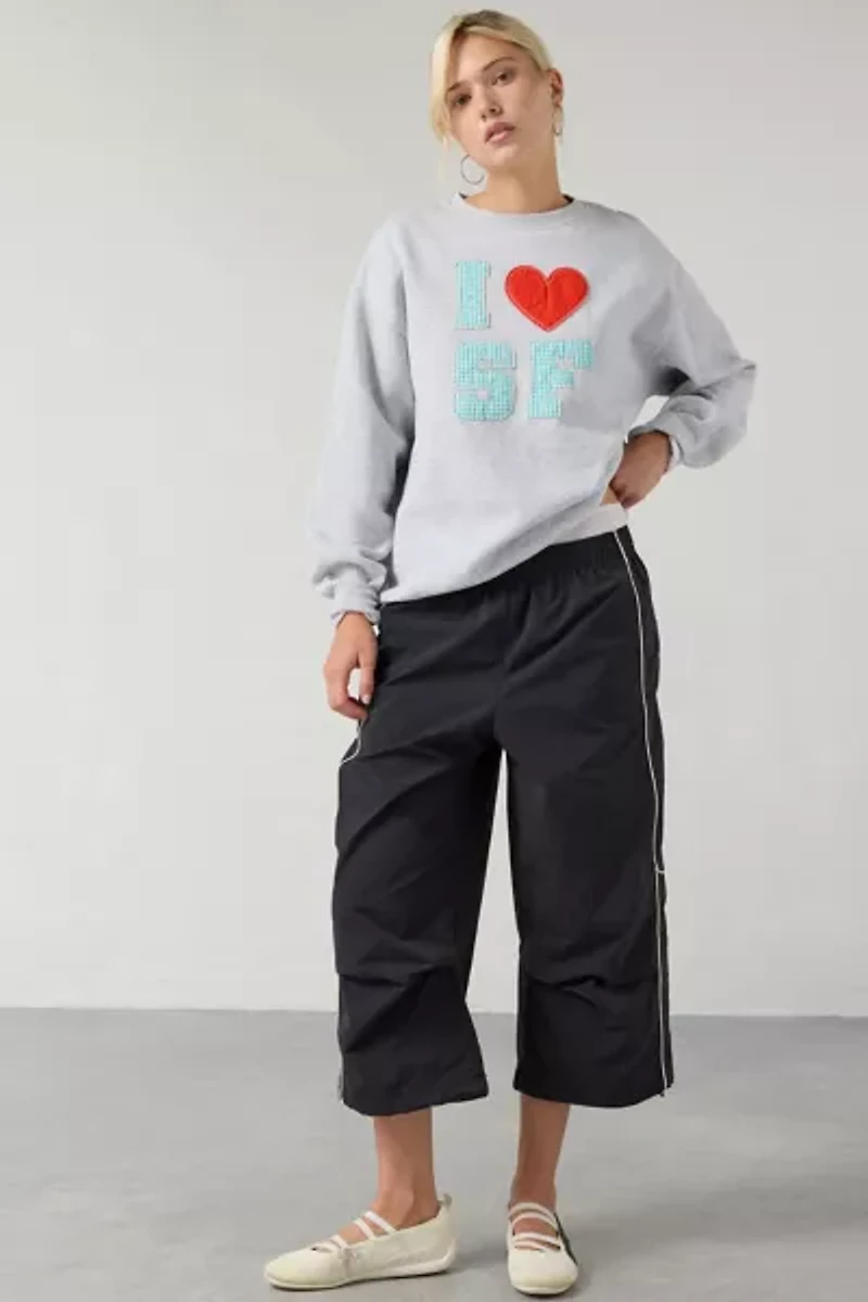 I Heart San Francisco Applique Graphic Crew Neck Pullover