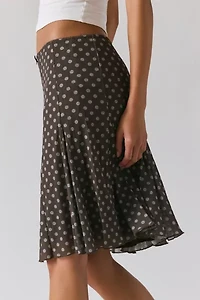 Kimchi Blue Joni Polka Dot Knee-Length Skirt