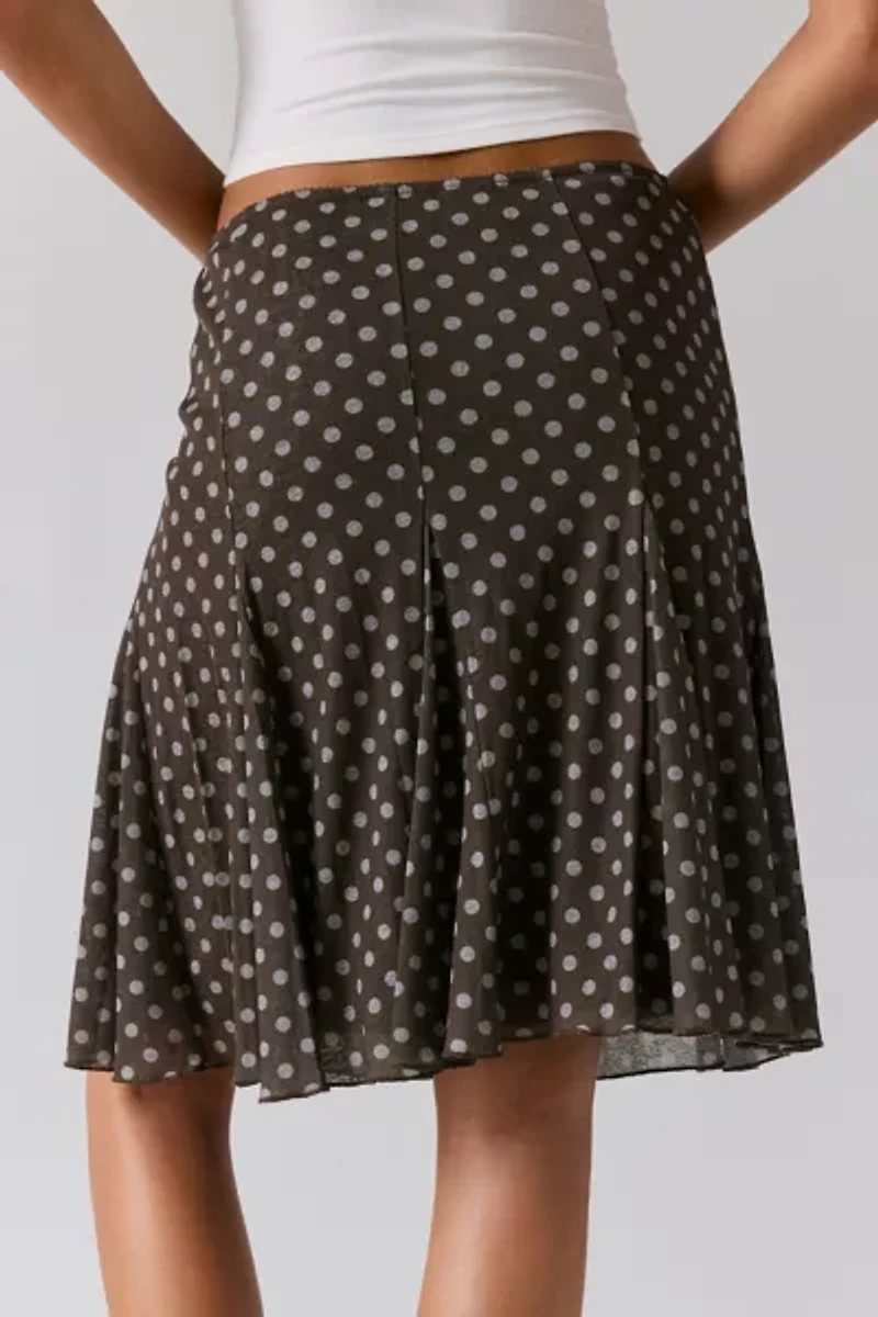 Kimchi Blue Joni Polka Dot Knee-Length Skirt