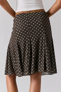 Kimchi Blue Joni Polka Dot Knee-Length Skirt