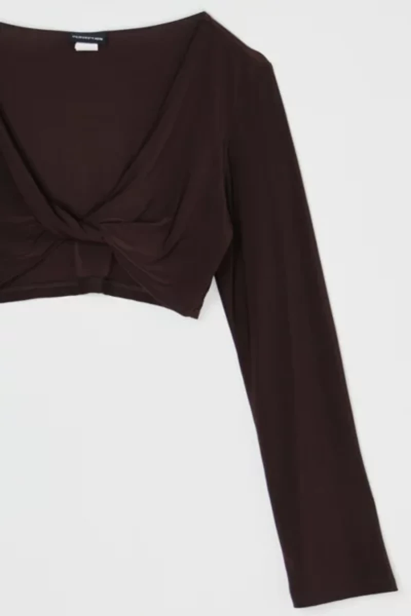 Vintage Y2k Dark Brown Crop Top
