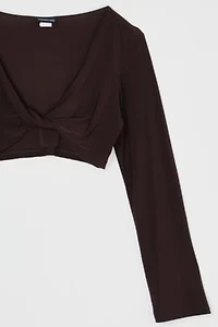 Vintage Y2k Dark Brown Crop Top