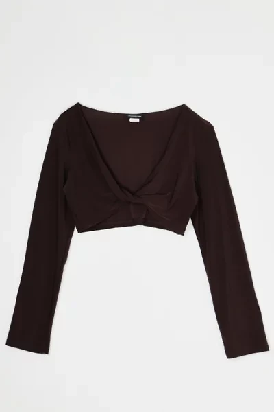 Vintage Y2k Dark Brown Crop Top