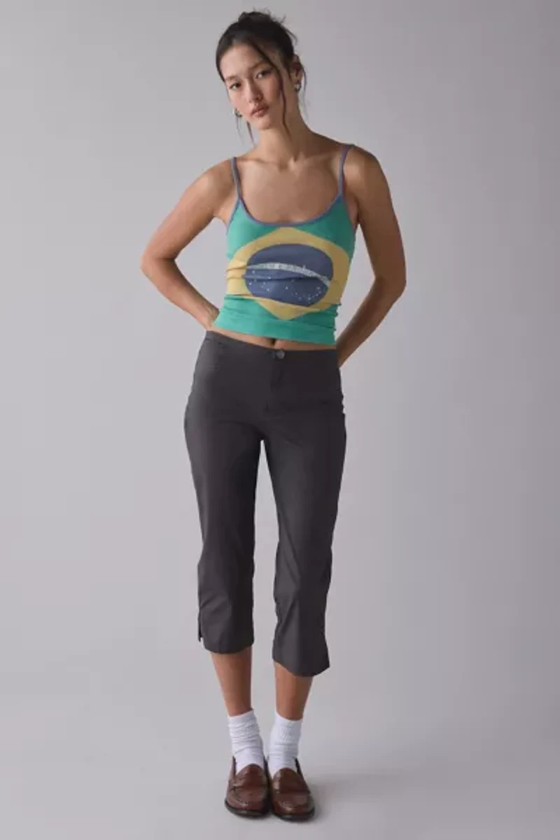Brazil Flag Graphic Scoop Neck Tank Top
