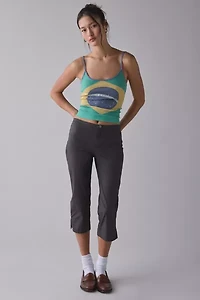 Brazil Flag Graphic Scoop Neck Tank Top