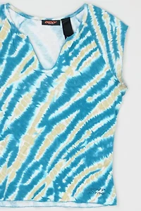 Vintage Y2k Tie-Dye Striped Top