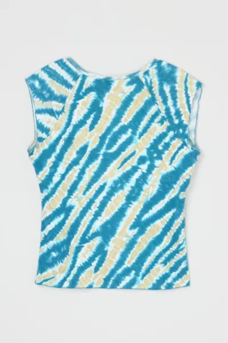Vintage Y2k Tie-Dye Striped Top