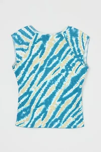 Vintage Y2k Tie-Dye Striped Top