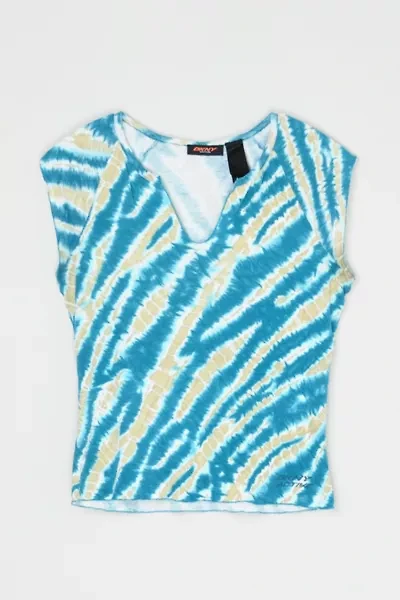 Vintage Y2k Tie-Dye Striped Top