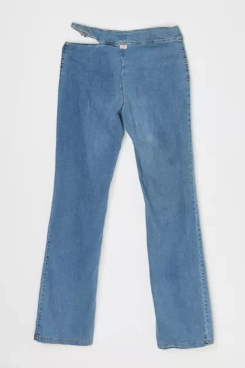 Vintage Y2k Classic Wash Boot-cut Cut Out Jeans