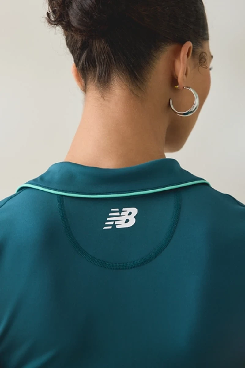 New Balance Tournament Cropped Short Sleeve Polo