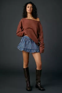 Motel Yasumi Ruffle Gingham Mini Skirt