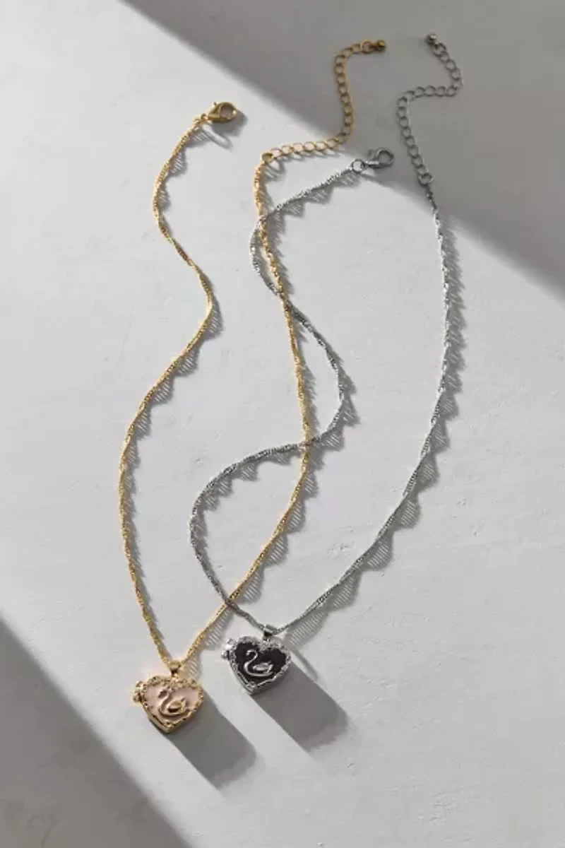 Ophelia Swan BFF Locket Necklace Set