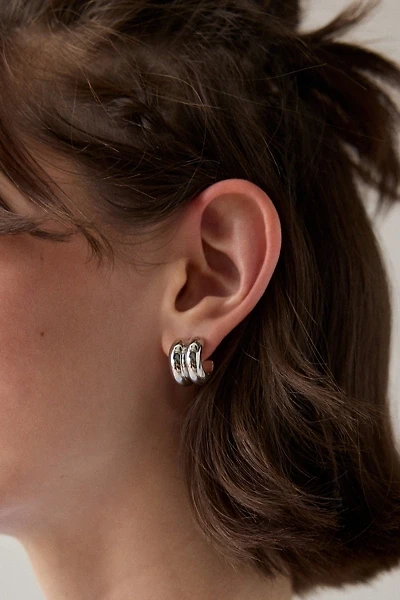 Wide Double Hoop Earrings