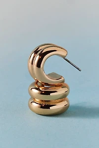 Wide Double Hoop Earring