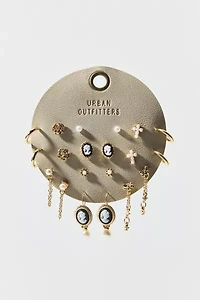Sabrina Pearl Cameo Multi Earring Set