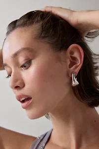 Organic Shapes Chunky Hoop Earring