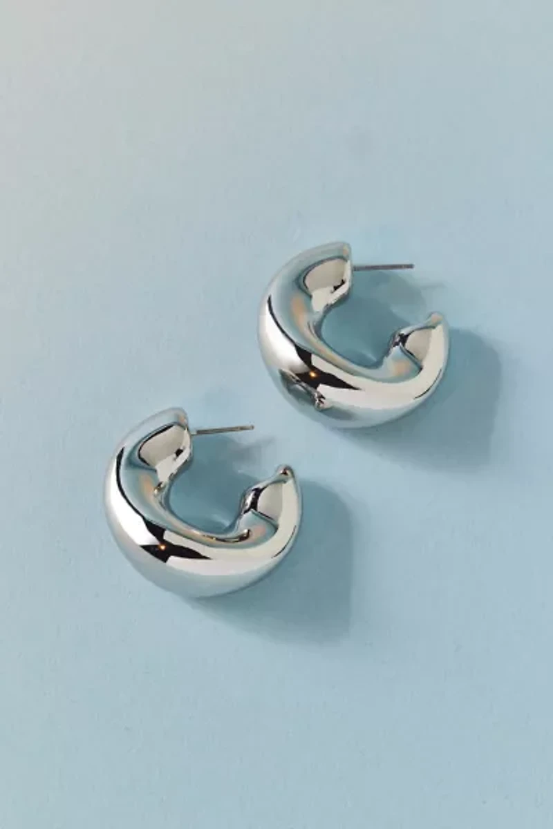 Organic Shapes Chunky Hoop Earring