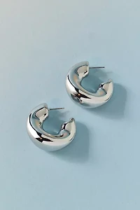 Organic Shapes Chunky Hoop Earring