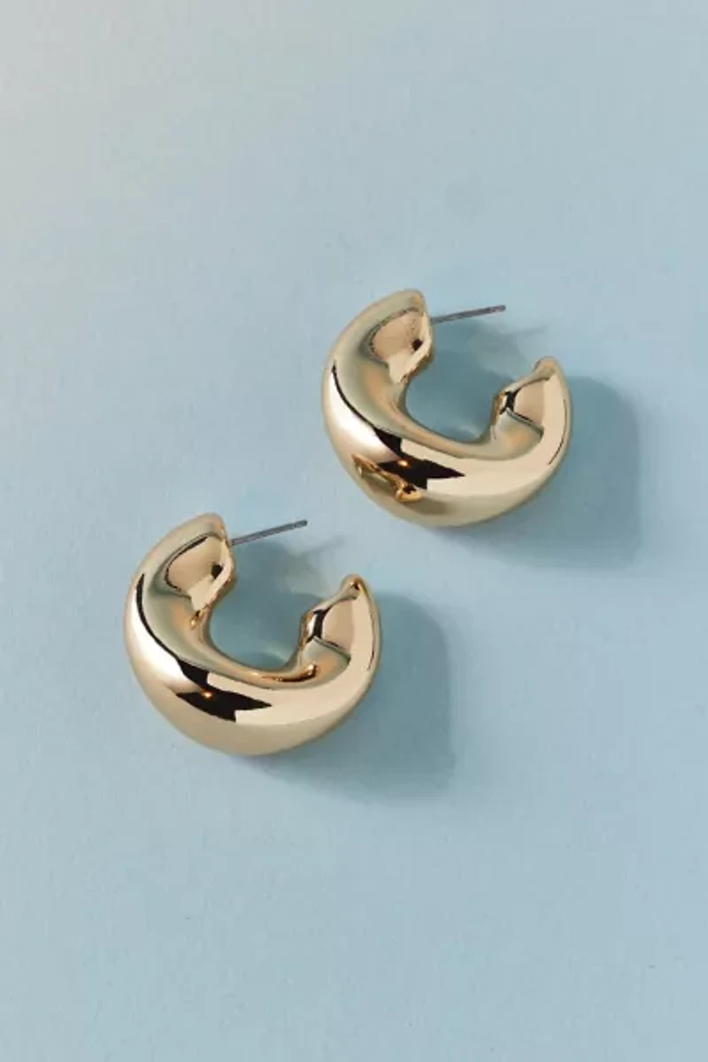 Organic Shapes Chunky Hoop Earring
