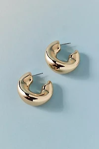 Organic Shapes Chunky Hoop Earring