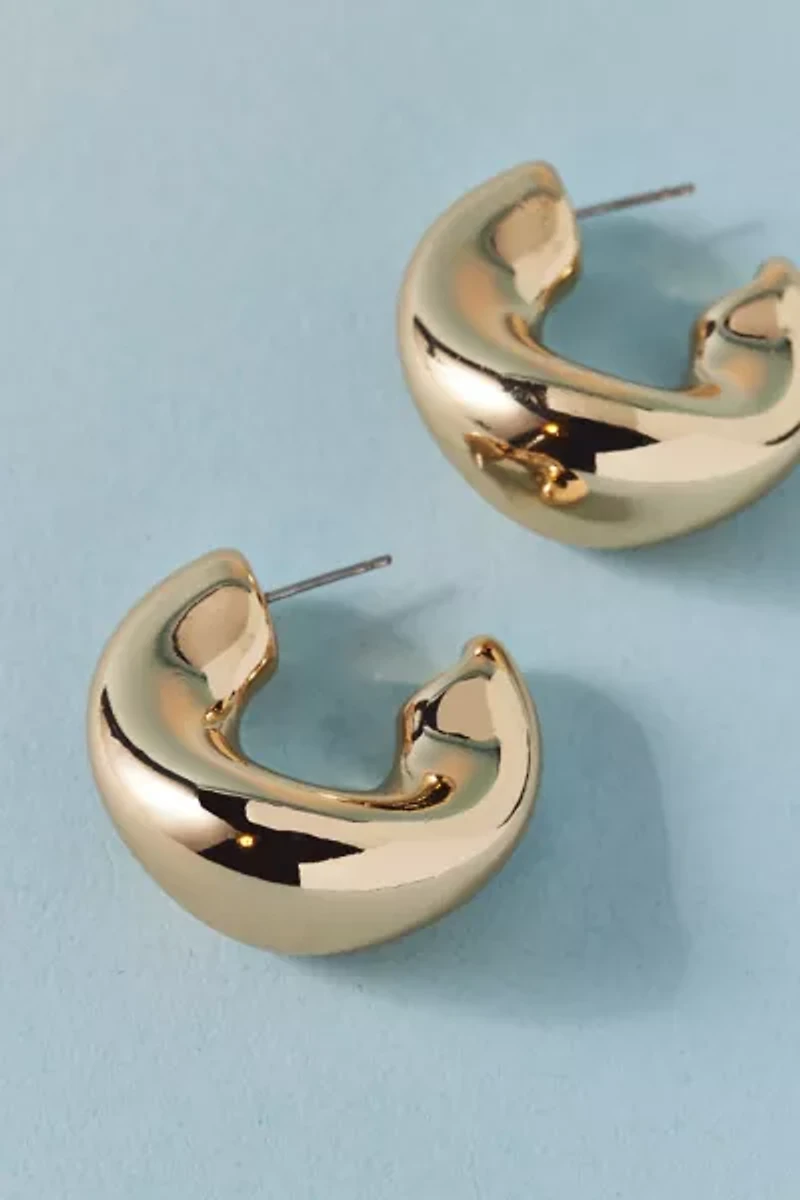 Organic Shapes Chunky Hoop Earring