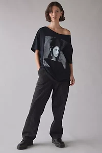 Beetlejuice Graphic Off-The-Shoulder T-Shirt Dress