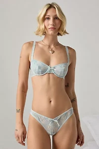 Out From Under Arianna Bow Detail Mesh Underwire Bra