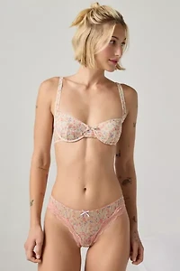 Out From Under Arianna Bow Detail Mesh Underwire Bra