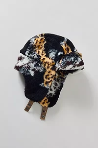 Patterned Fleece Trapper Hat