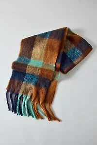 Woven Long Plaid Scarf