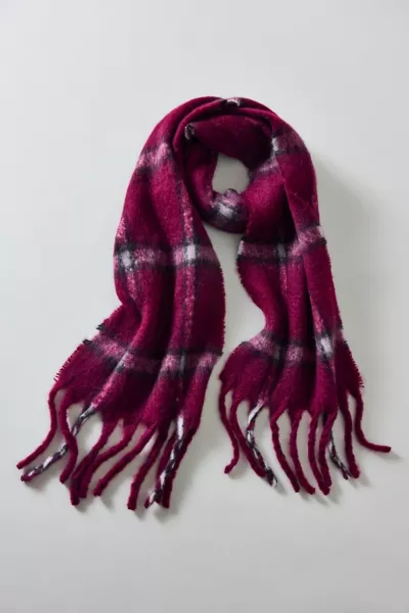 Plaid Woven Scarf